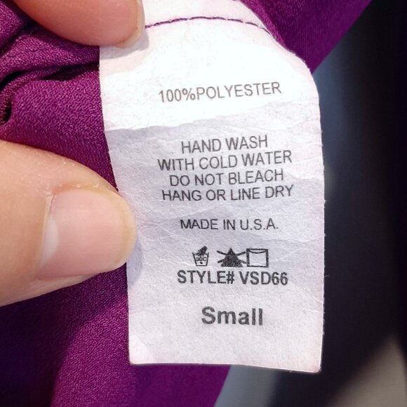 Vintage Havana High Low Sequin Top Long Sleeve Purple Metallic Blouse - Picture 11 of 11